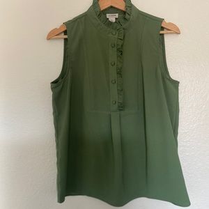 J.Crew Ruffle High Neck Sleeveless Top size 4